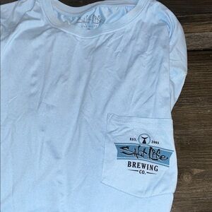 Salt Life Men's blue Graphic long sleeve SLX uvapor performance fabric